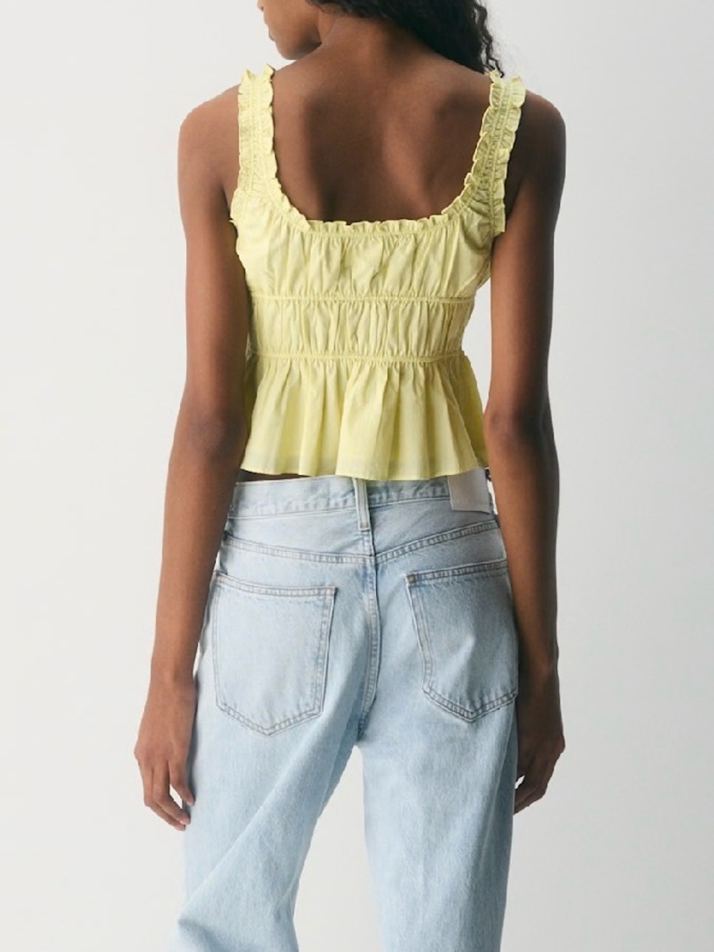 Sunday Best Helena Poplin Top Butter Yellow Lemonade - Picture 3 of 11